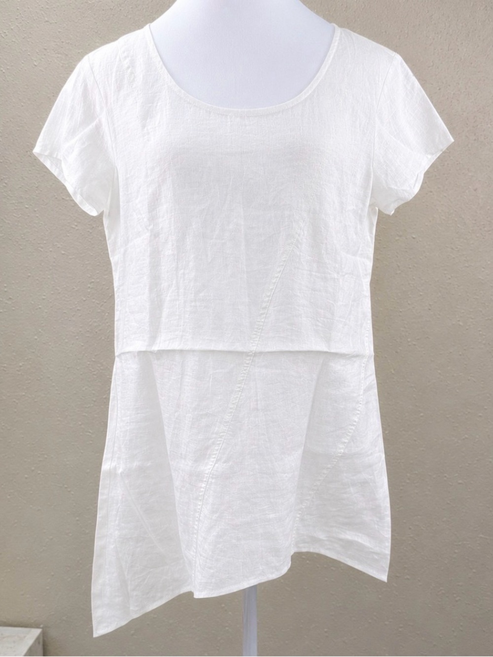 STELLA CARAKASI 100% HEMP Asymmetrical Hem Tunic top size M
